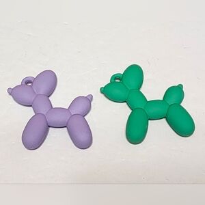 Balloon Dog Pendants Keychain Bag Chain Crafts Jewelry Making Colorful Beads